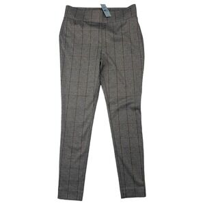 NWT Loft Gray Black Houndstooth Plaid Pull On Leggings Skinny Pants SP PS $59